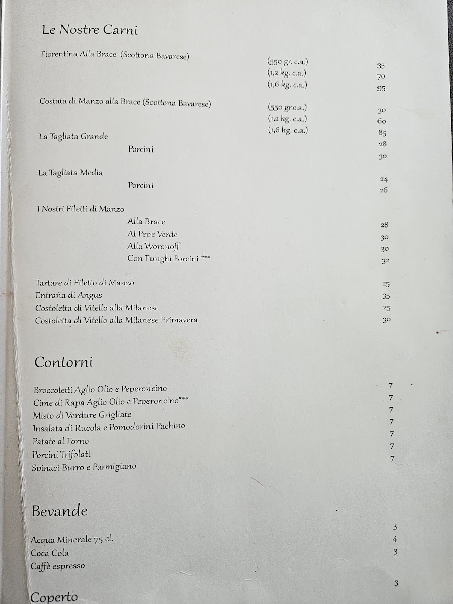 Menu Trattoria De La Trebia Milano-1