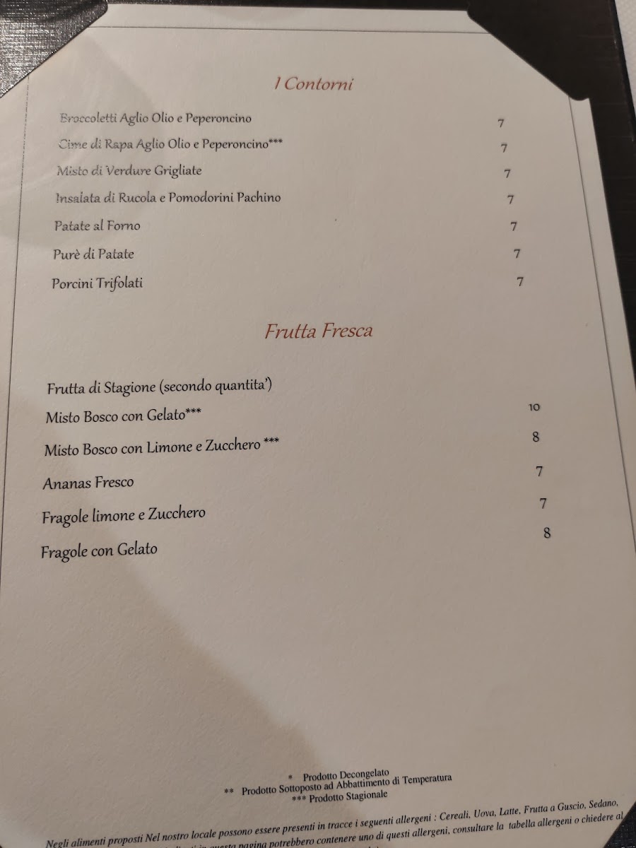 Menu Trattoria De La Trebia Milano-10