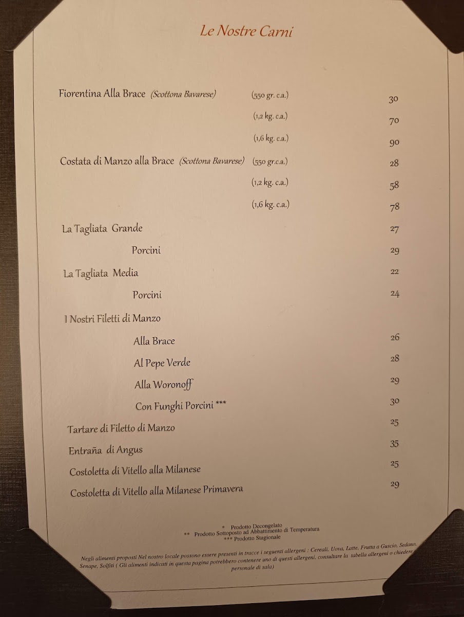 Menu Trattoria De La Trebia Milano-5