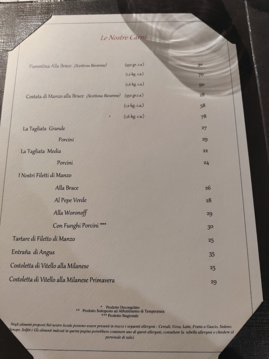 Menu Trattoria De La Trebia Milano-8