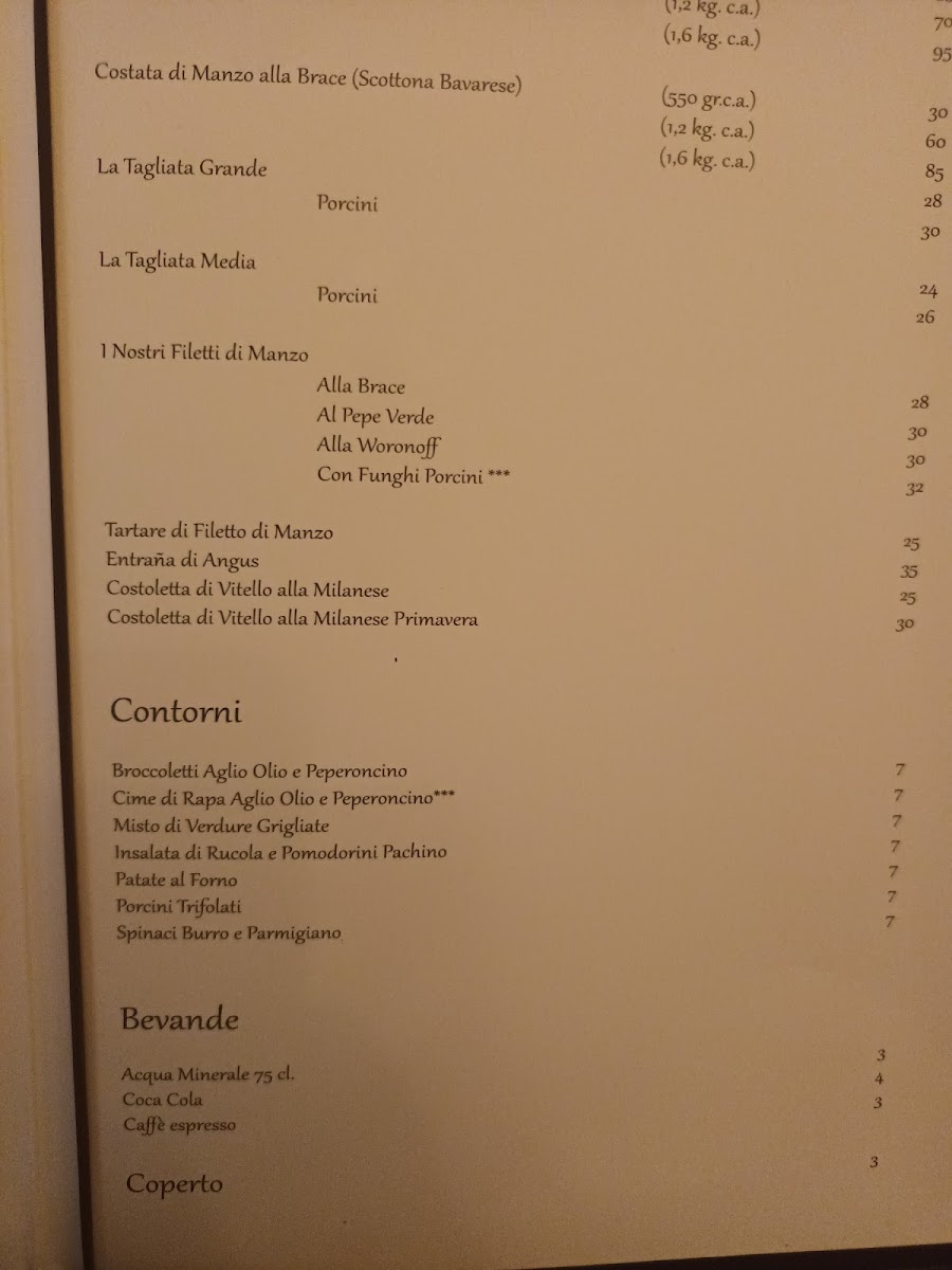 Menu Trattoria De La Trebia Milano-9